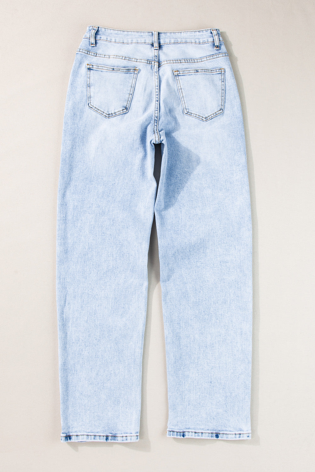 Beau Blue Acid Wash Straight Jeans
